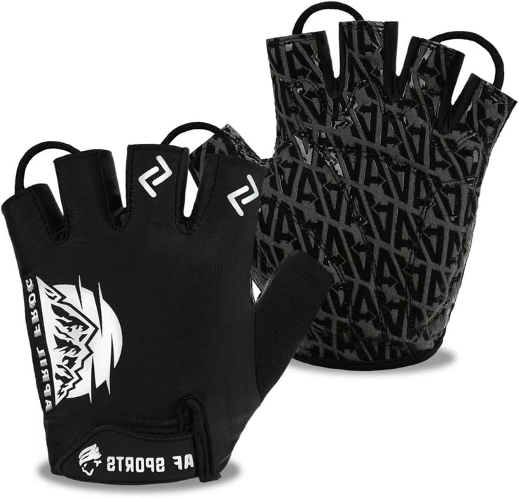 Bike Cycling Sports Gloves: Half Finger Bicycle Gloves for Men Women with 5MM Gel Pad - Anti-Slip Exercise Workout Gloves for Gym Motorcycle