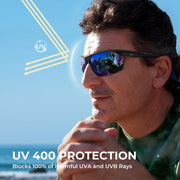 KastKing Tugaloo Semi-Rimless Bifocal Polarized Reader Sunglasses, Bi-focal x1.5 x2.0 x2.5 Magnifications, UV Protection