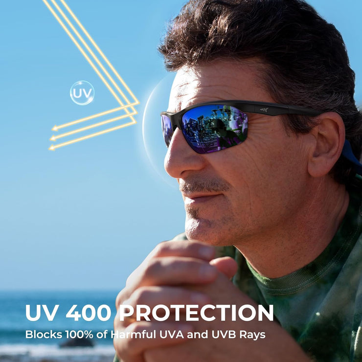 KastKing Tugaloo Semi-Rimless Bifocal Polarized Reader Sunglasses, Bi-focal x1.5 x2.0 x2.5 Magnifications, UV Protection