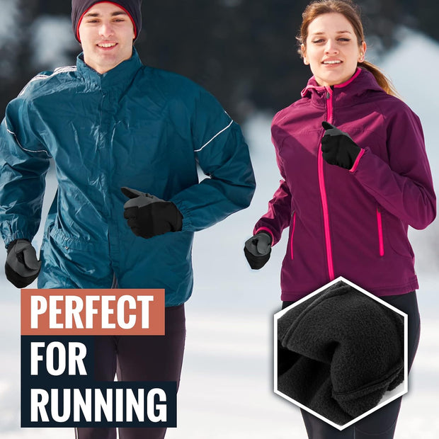 OZERO Winter Touchscreen Gloves for Men: Warm Running Gloves Windproof Water Resistant - Lightweight Thermal Glove for Hiking Cycling Driving