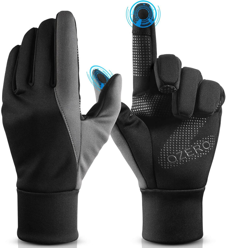 OZERO Winter Touchscreen Gloves for Men: Warm Running Gloves Windproof Water Resistant - Lightweight Thermal Glove for Hiking Cycling Driving