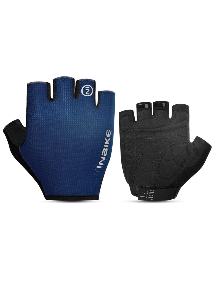 INBIKE Cycling Gloves - Shock-Absorbing, Breathable, Anti-Slip Fingerless Road Bike Gloves for Men & Women