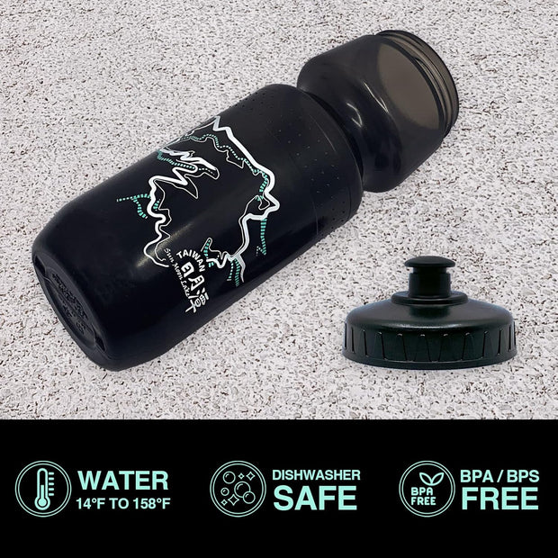 PAX 24oz Sports Black Water Bottle, Squeeze To Squirt Water Bottle, Biking Cycling Bottles Fit In Bike Cages, BPA Free, Great for Adults & Youngsters